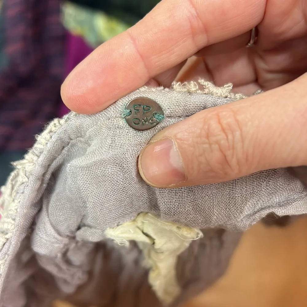 Free People sheer fairy raw edges lace top - Picture 9 of 12